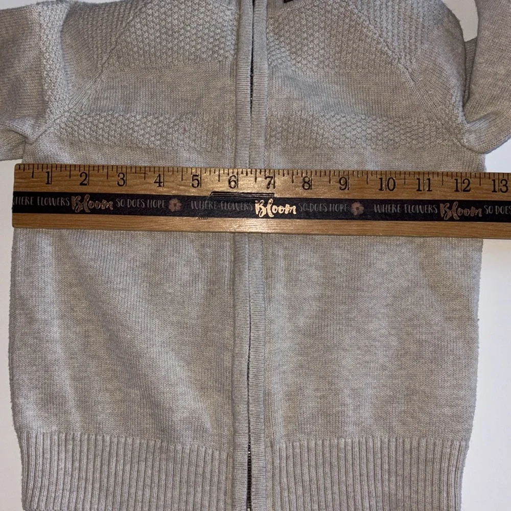 Gray Toddler Zip up Sweater Boys 4T Grandpa Cardigan Zip Up light Gray Sweater